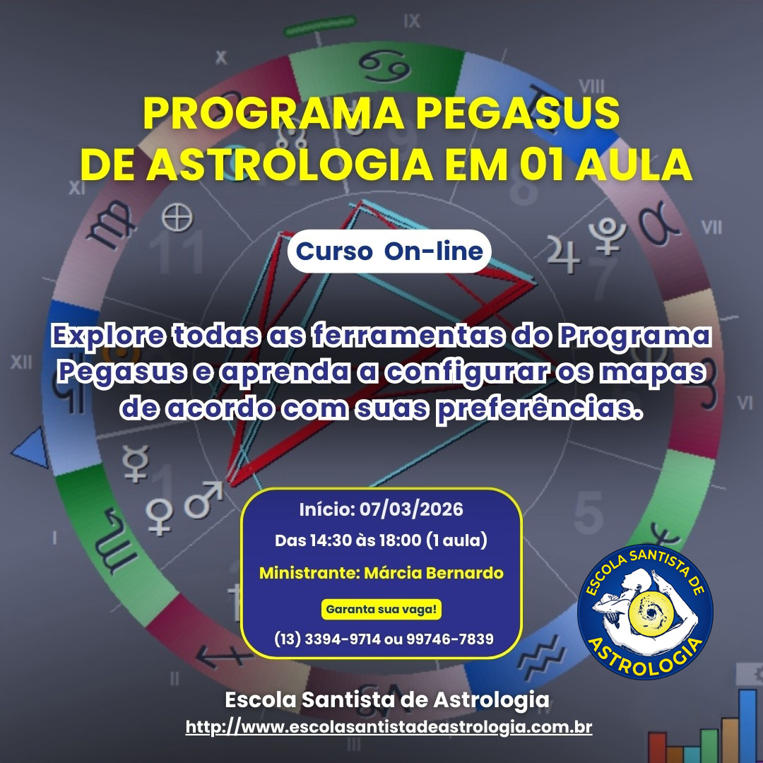 Curso do Programa Pegasus de Astrologia - 07/03/2026 às 14h30